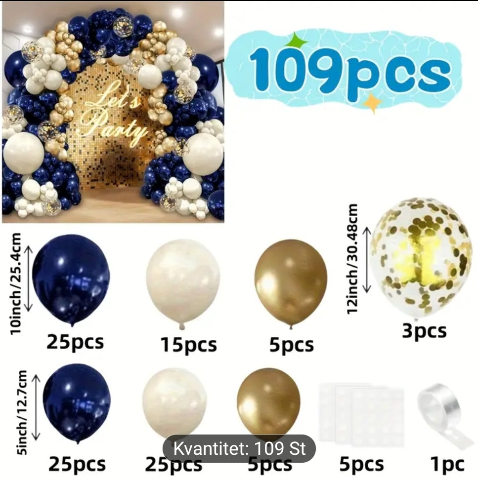 109 st navy gold ballonger